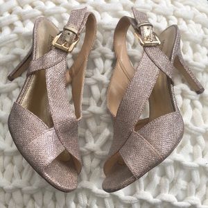 MICHAEL Michael Kors Becky Glitter Sandals - 8.5